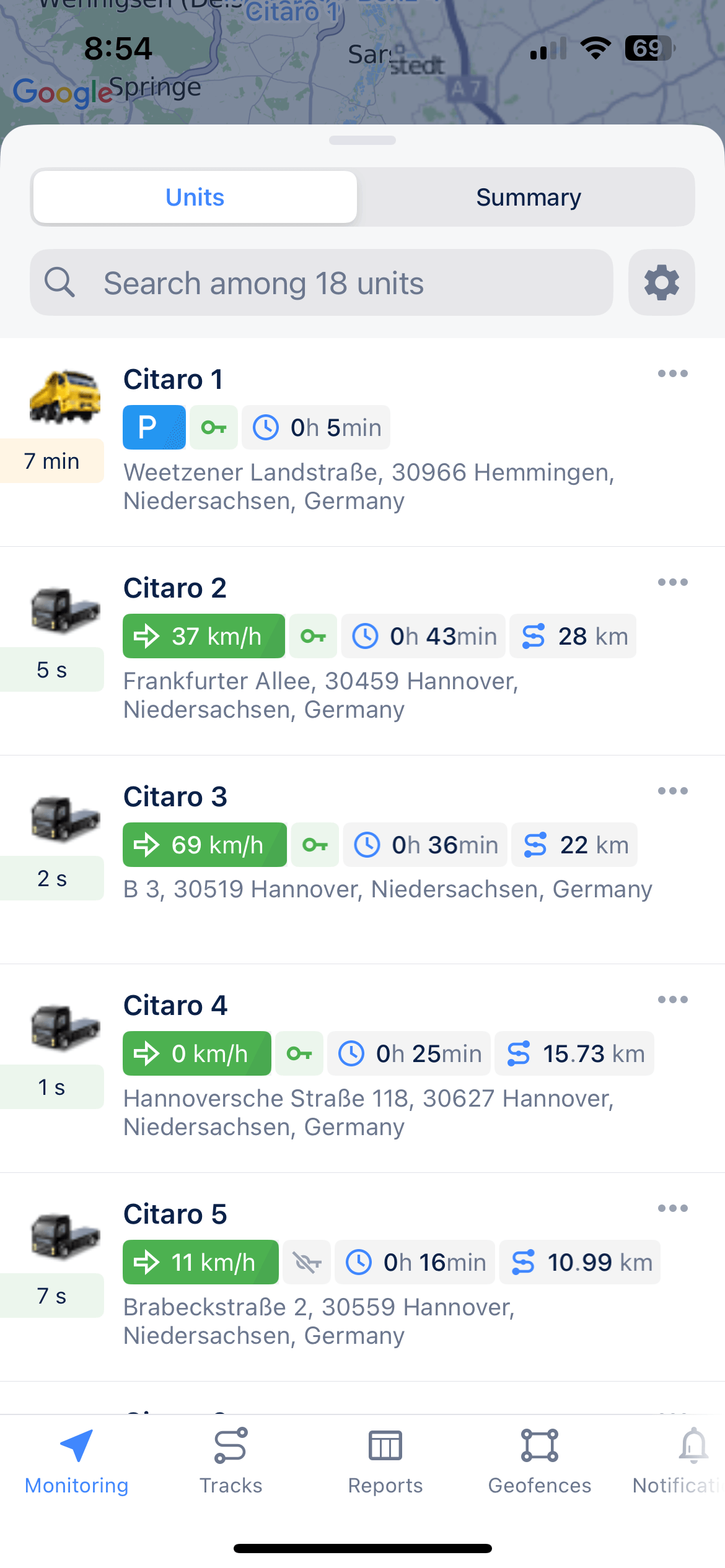Recursos principais